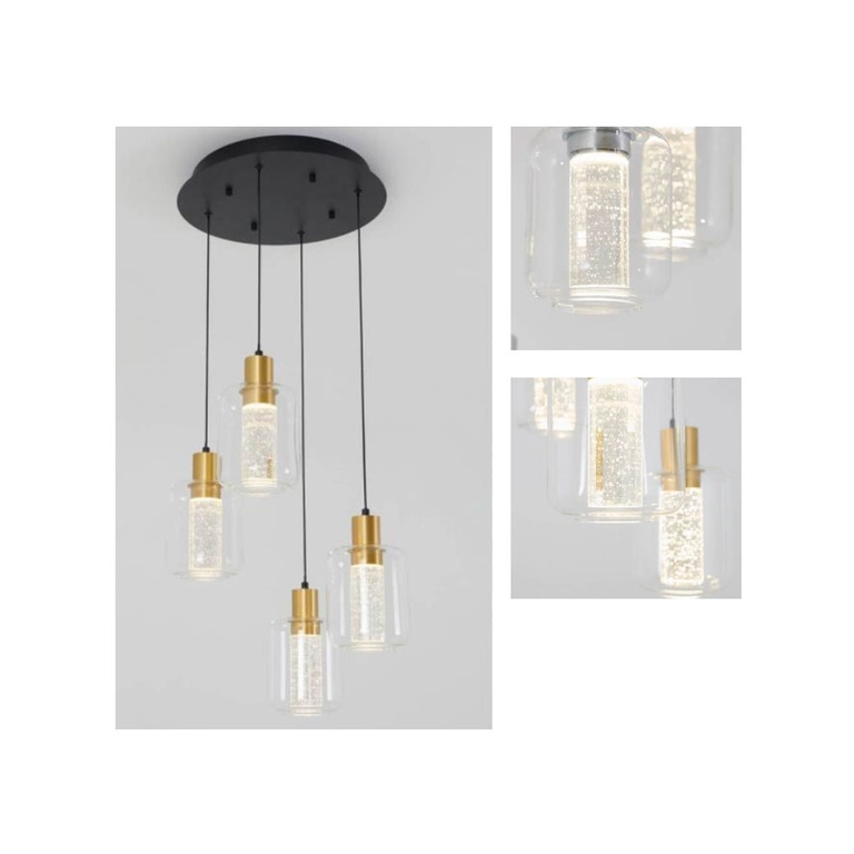 Buy Champagne Globe 4-Light LED Pendant Online from CarmTech Electric Ltd